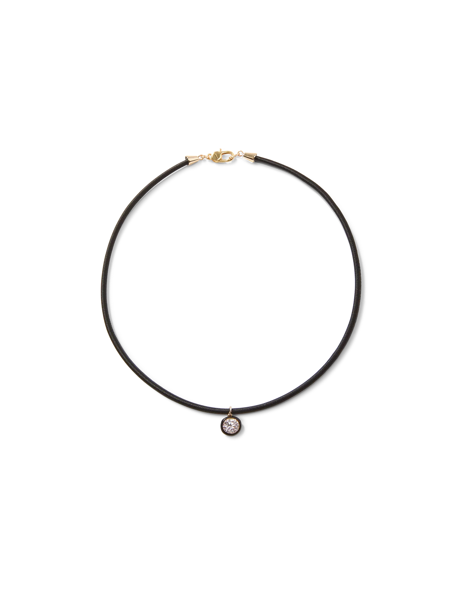 Black Cord Pendant Necklace