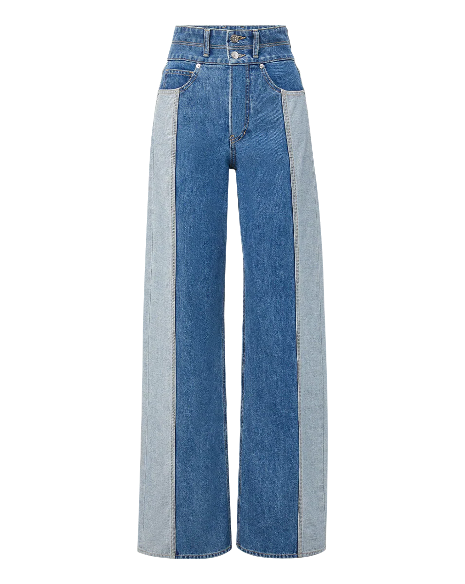 Taylor Two-Tone Wide-Leg Jean