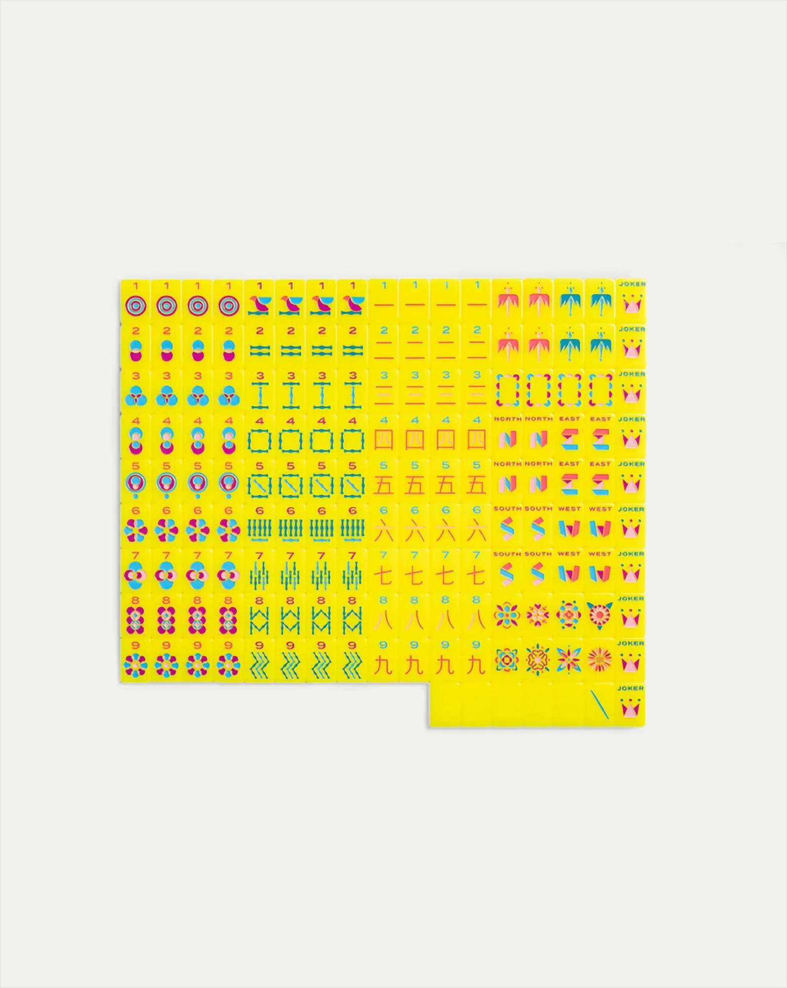 Minimal Mahjong Tile Set
