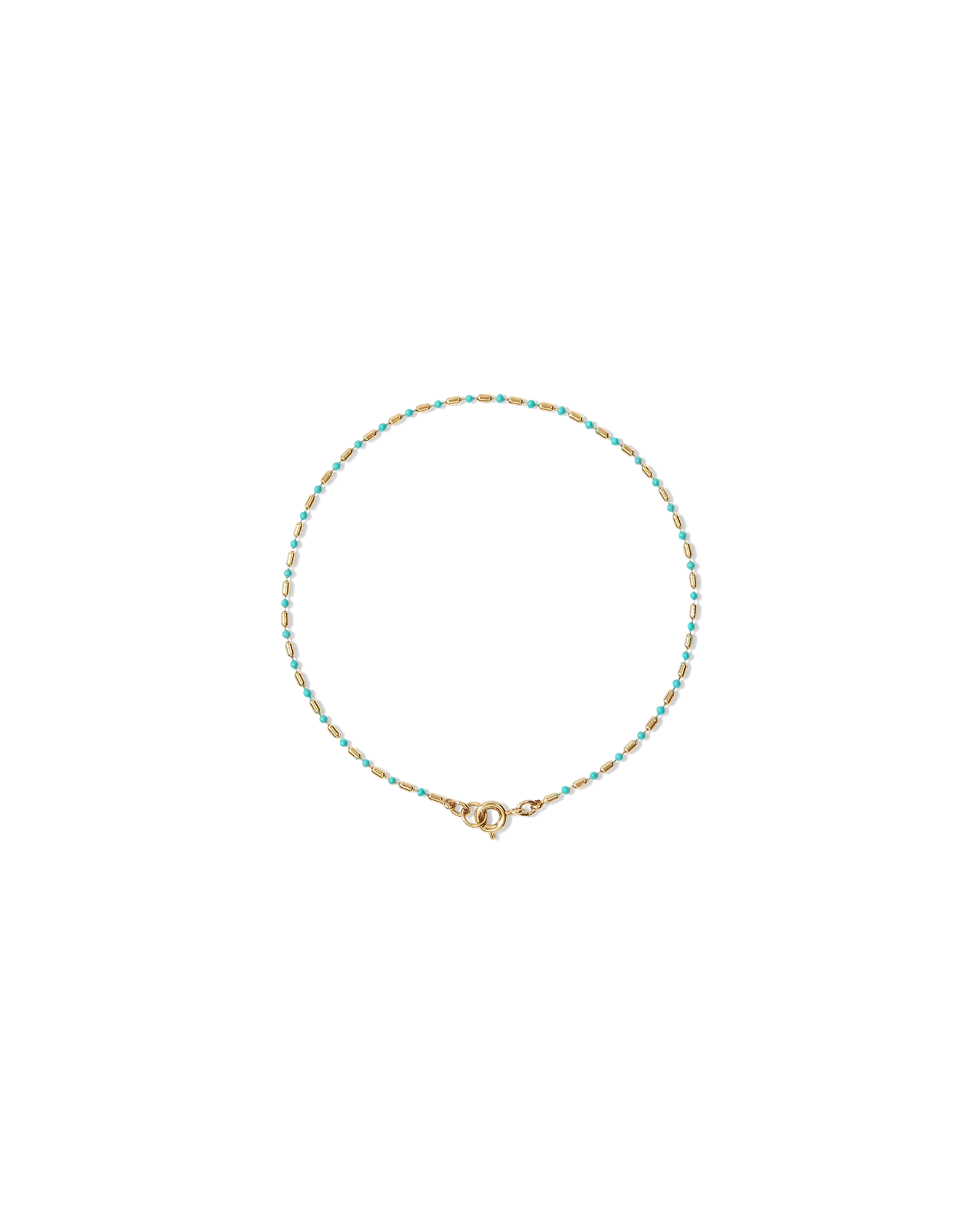 Enamel Bead Chain Anklet
