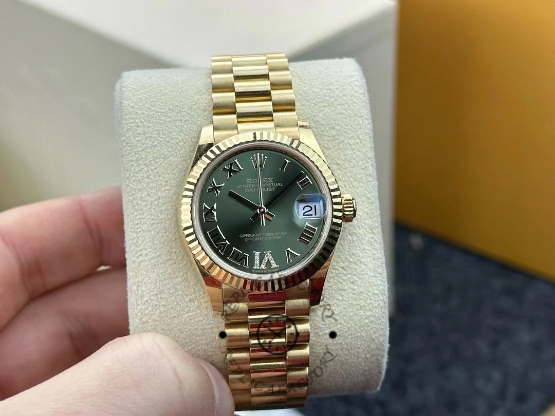 Rolex Datejust 31 Yellow Gold Green Dial m278278 0030