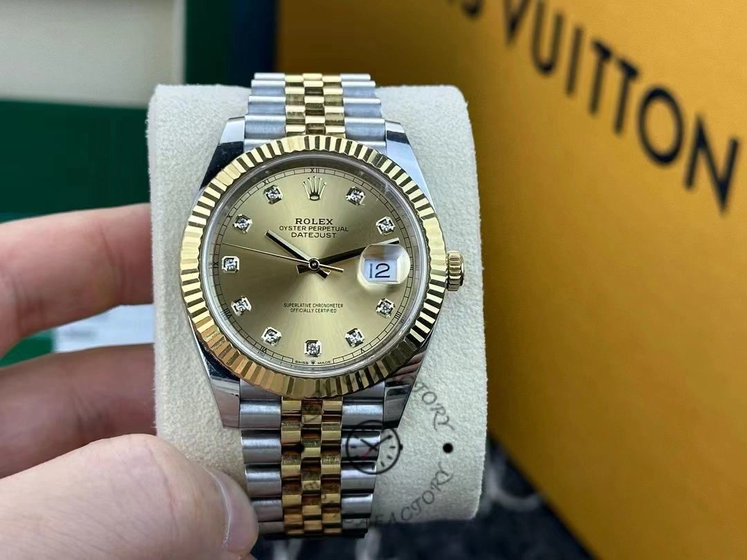 Rolex Datejust 2022, champagne diamond dial, two-tone, M126333-0012