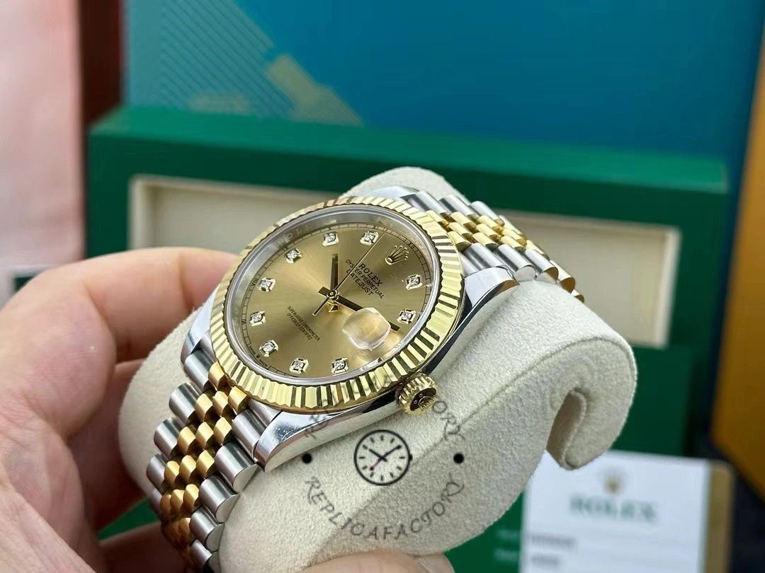 Rolex Datejust 2022, champagne diamond dial, two tones, M126333-0012