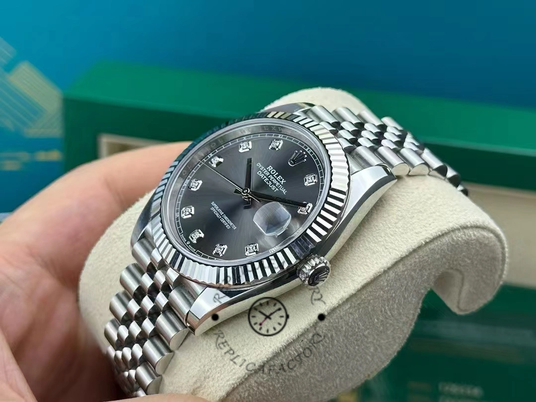 Rolex Datejust 41, diamond rhodium dial with fluted bezel m126334 0006