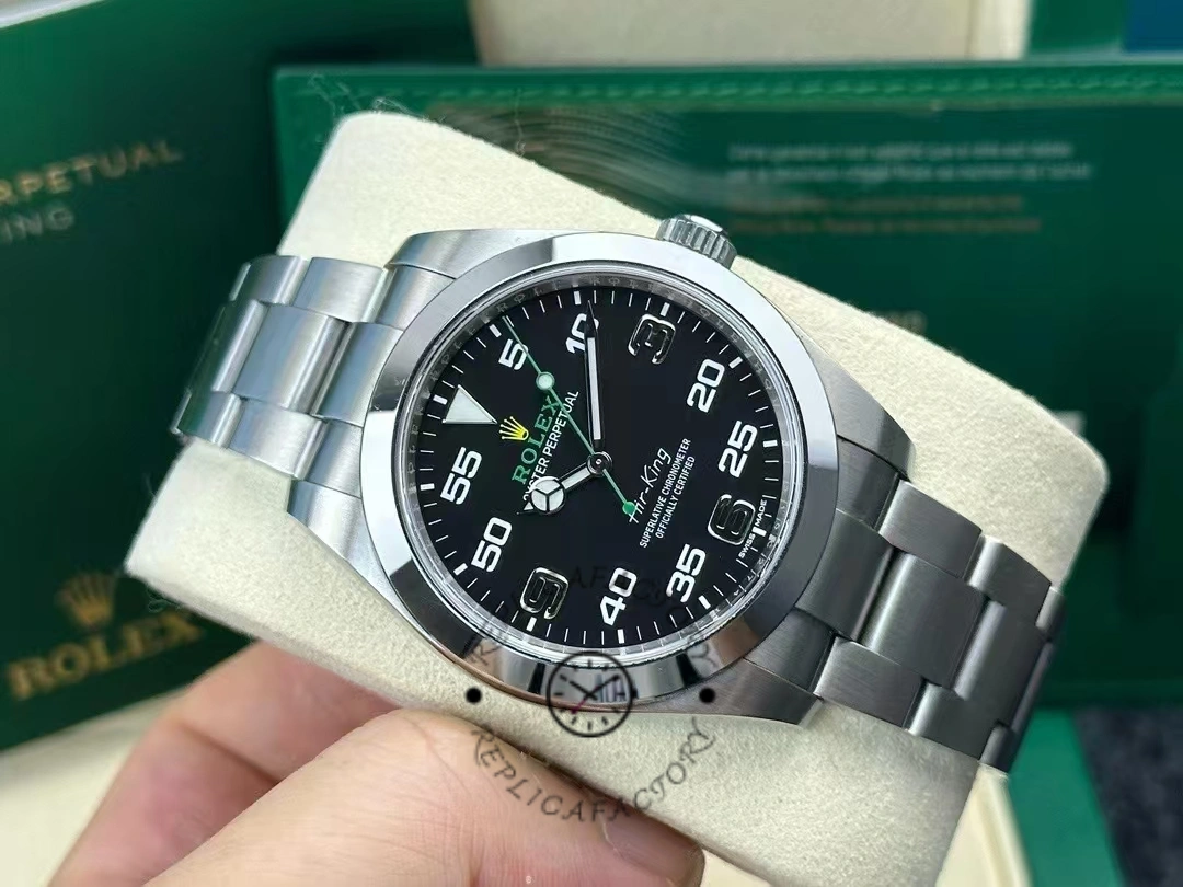 Rolex Air-King stainless steel with black Arabic dial 116900