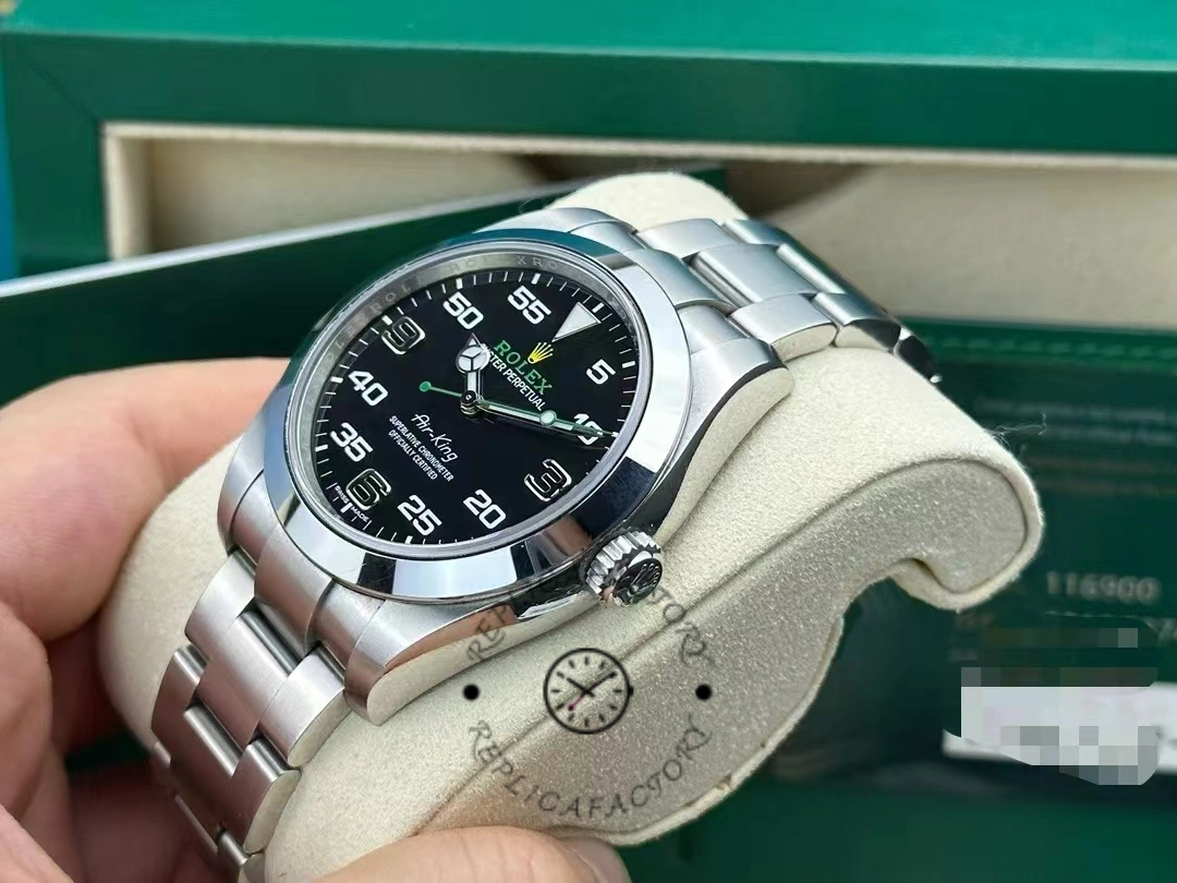 Rolex Air-King stainless steel with black Arabic dial 116900