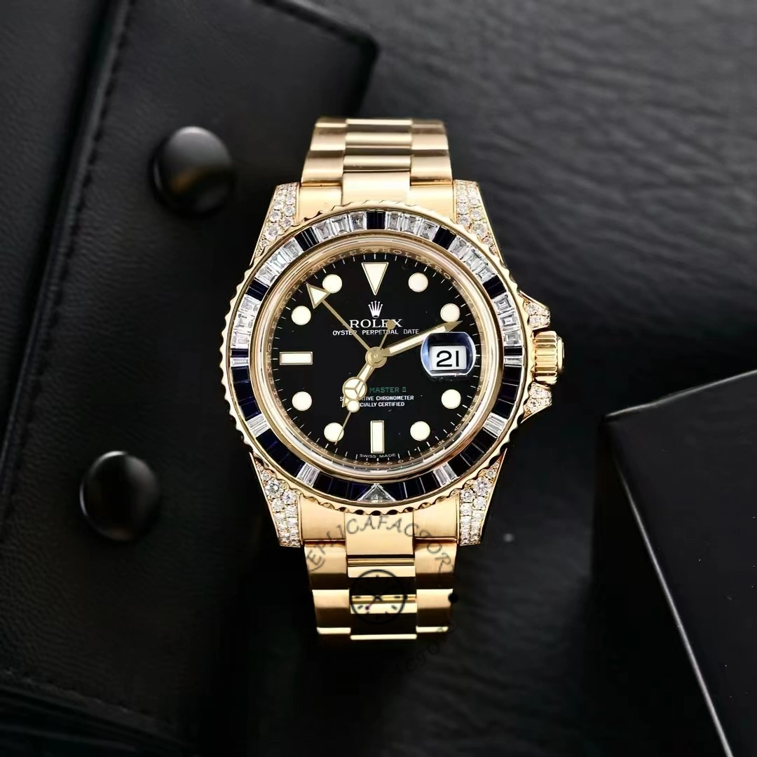 Rolex GMT-Master II 116758 Diamond Black Dial 40mm Mens Replica Watch